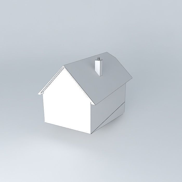 Dom house with tile roof Free 3D model_3
