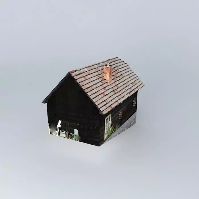 Dom house with tile roof Free 3D model_0