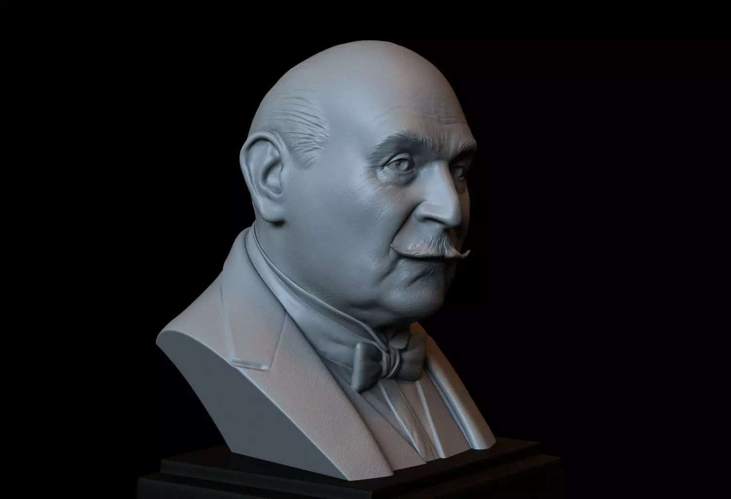 Hercule Poirot - David Suchet - portrait bust 3D print model_0