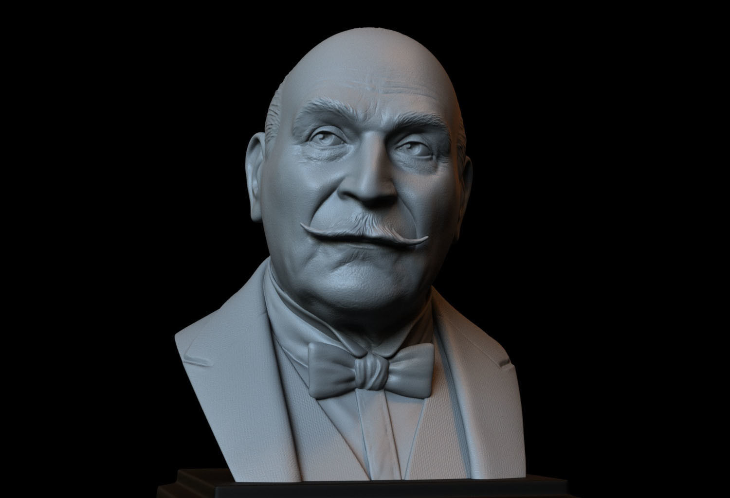 Hercule Poirot - David Suchet - portrait bust 3D print model_11
