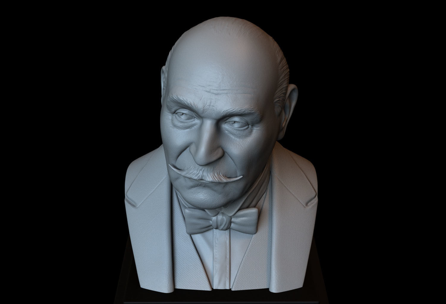 Hercule Poirot - David Suchet - portrait bust 3D print model_10