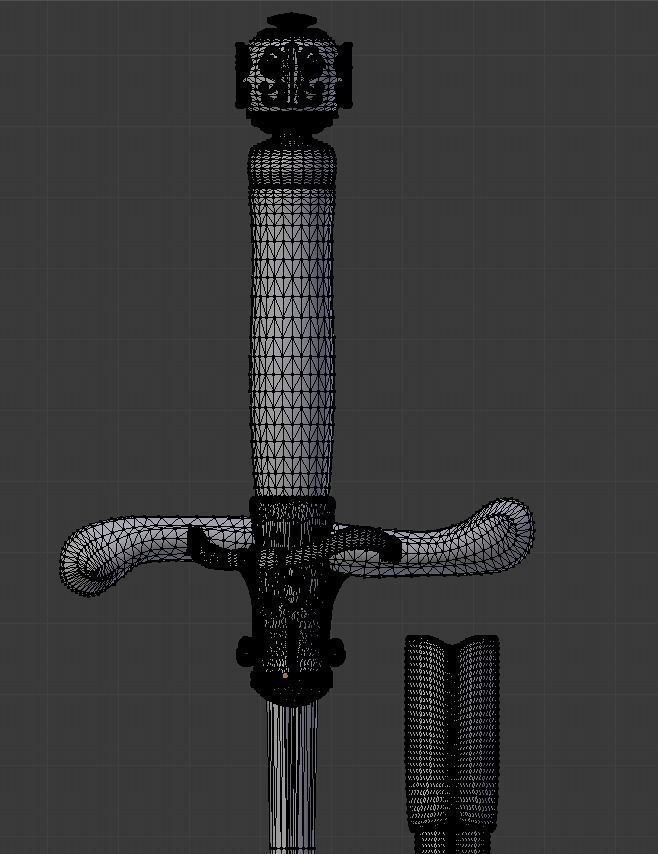 NEEDLE SWORD ARYA STARK 3D model_8