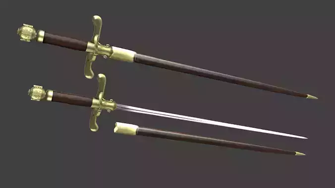 NEEDLE SWORD ARYA STARK 3D model
