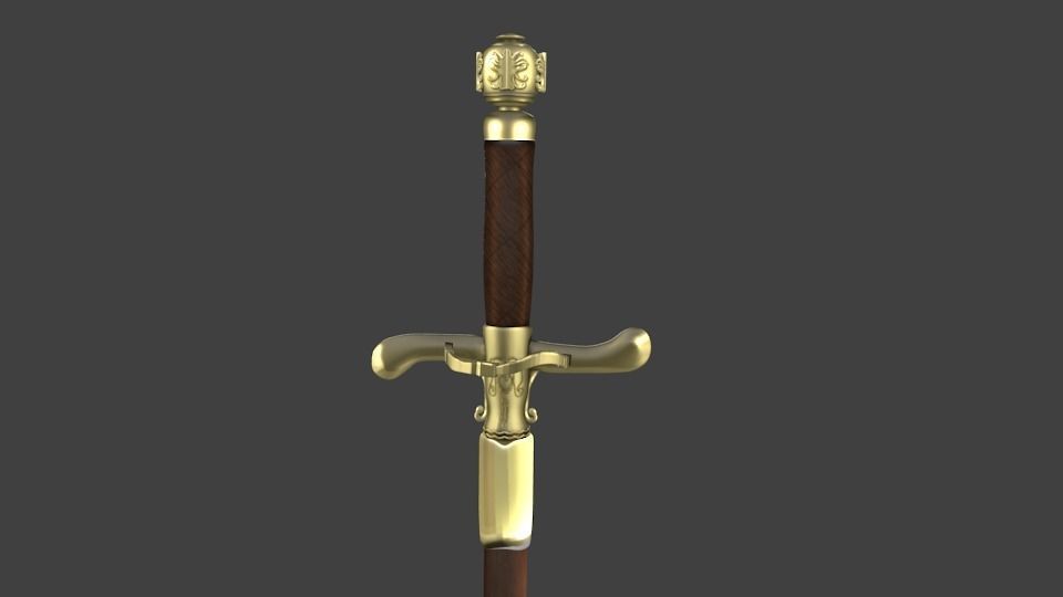 NEEDLE SWORD ARYA STARK 3D model_3