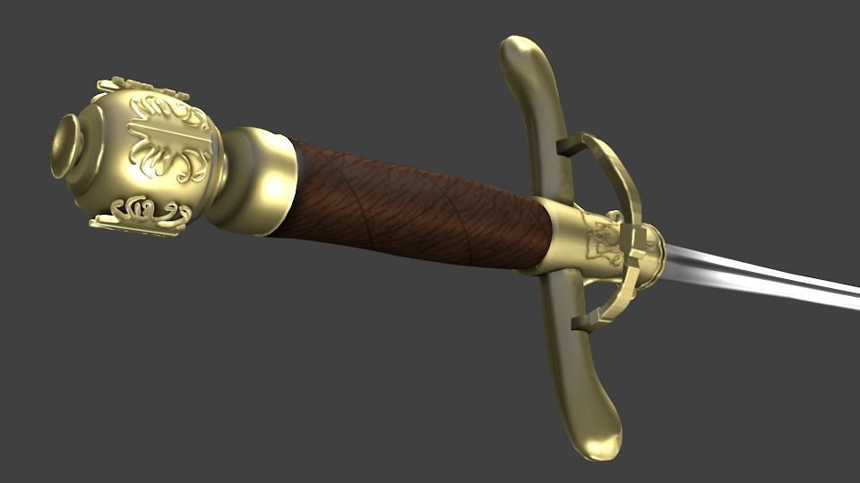 NEEDLE SWORD ARYA STARK 3D model_1