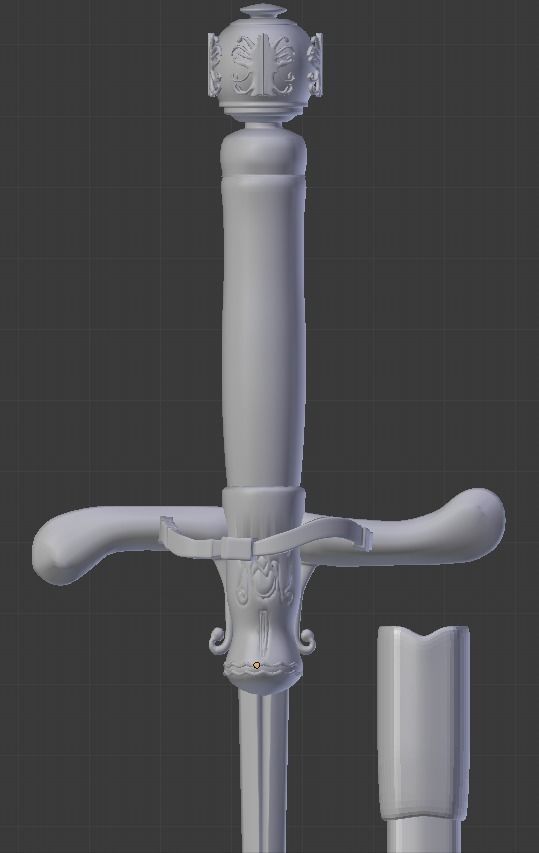 NEEDLE SWORD ARYA STARK 3D model_7