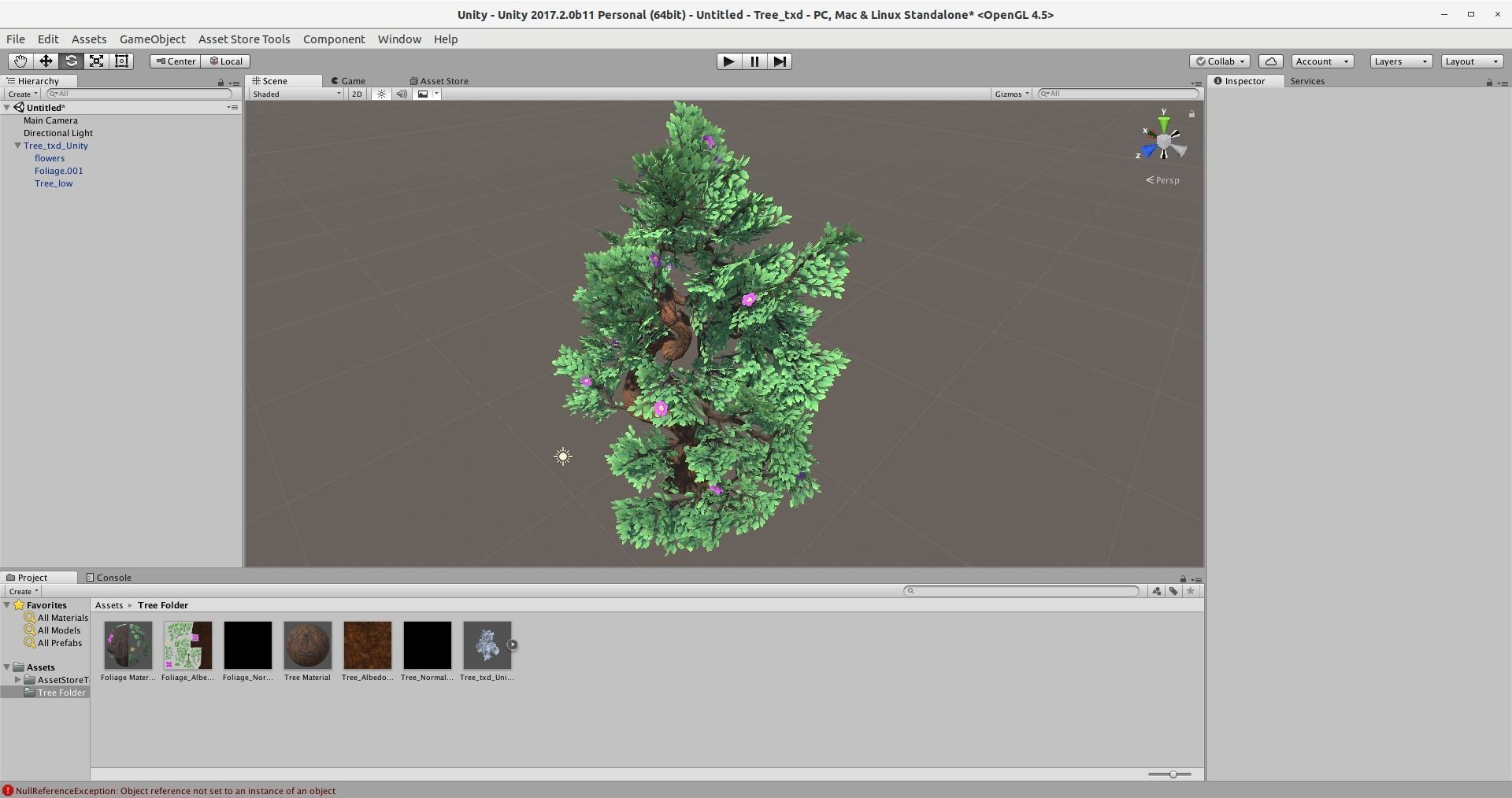 Tree with flowers Low-poly 3D model_25