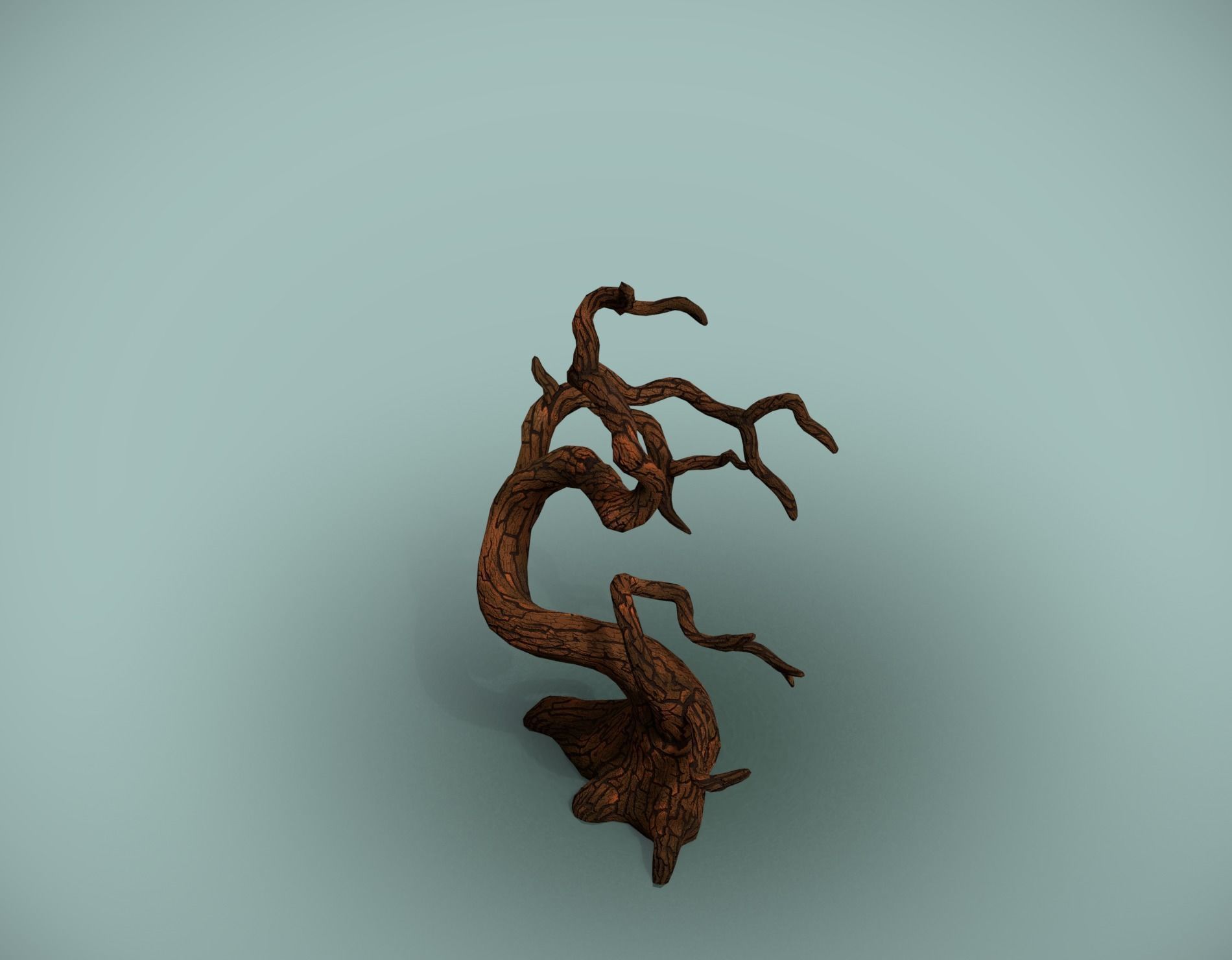 Tree with flowers Low-poly 3D model_17