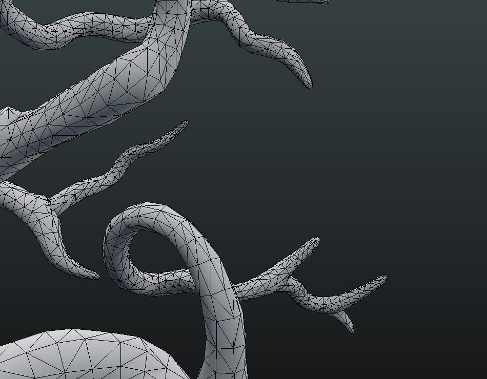 Tree with flowers Low-poly 3D model_24