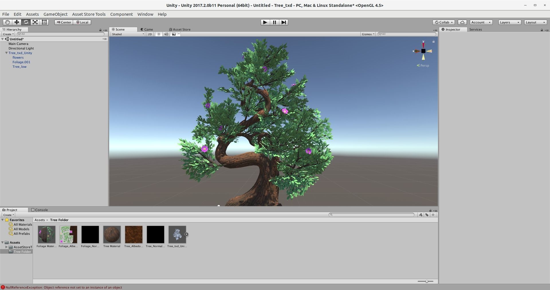 Tree with flowers Low-poly 3D model_26