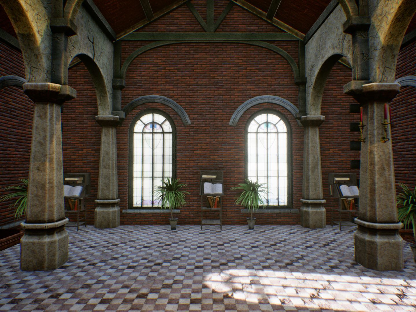 Fantasy Hall for Unreal Low-poly 3D model_7