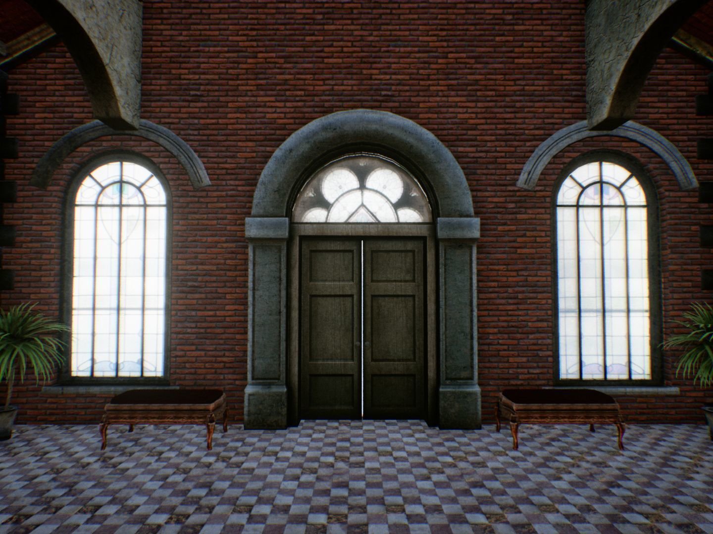 Fantasy Hall for Unreal Low-poly 3D model_1