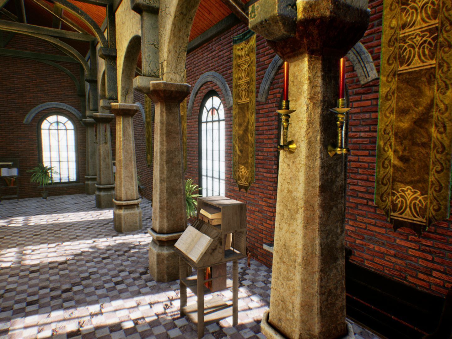 Fantasy Hall for Unreal Low-poly 3D model_12