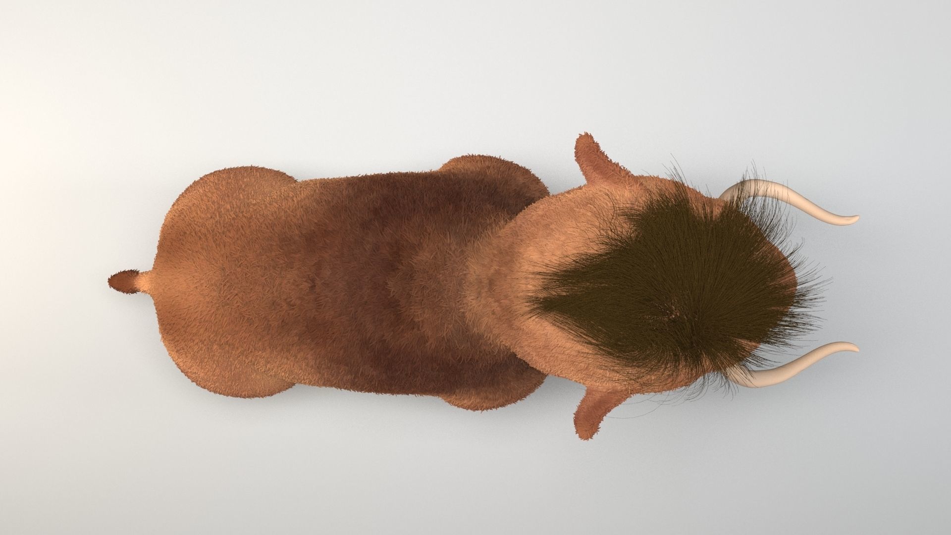 cartoon young mammoth Low-poly 3D model_4