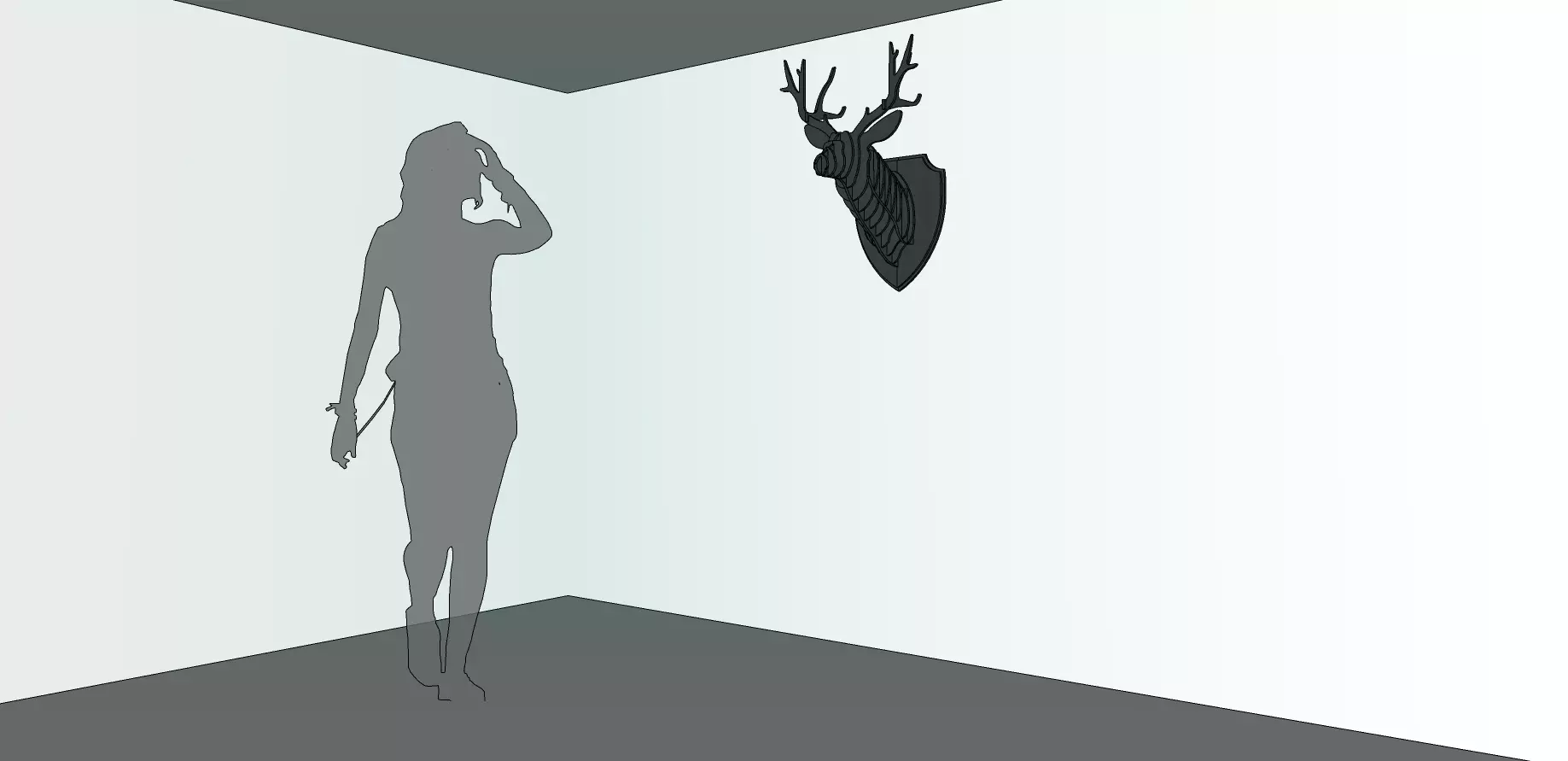 deer printable and easy to modify 3D print model