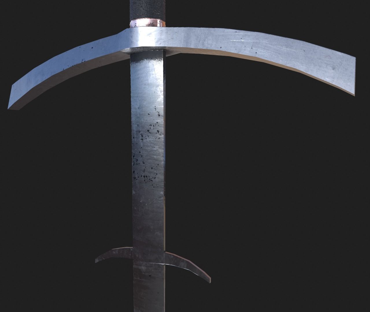 Knight medievel with claymore Low-poly 3D model_14