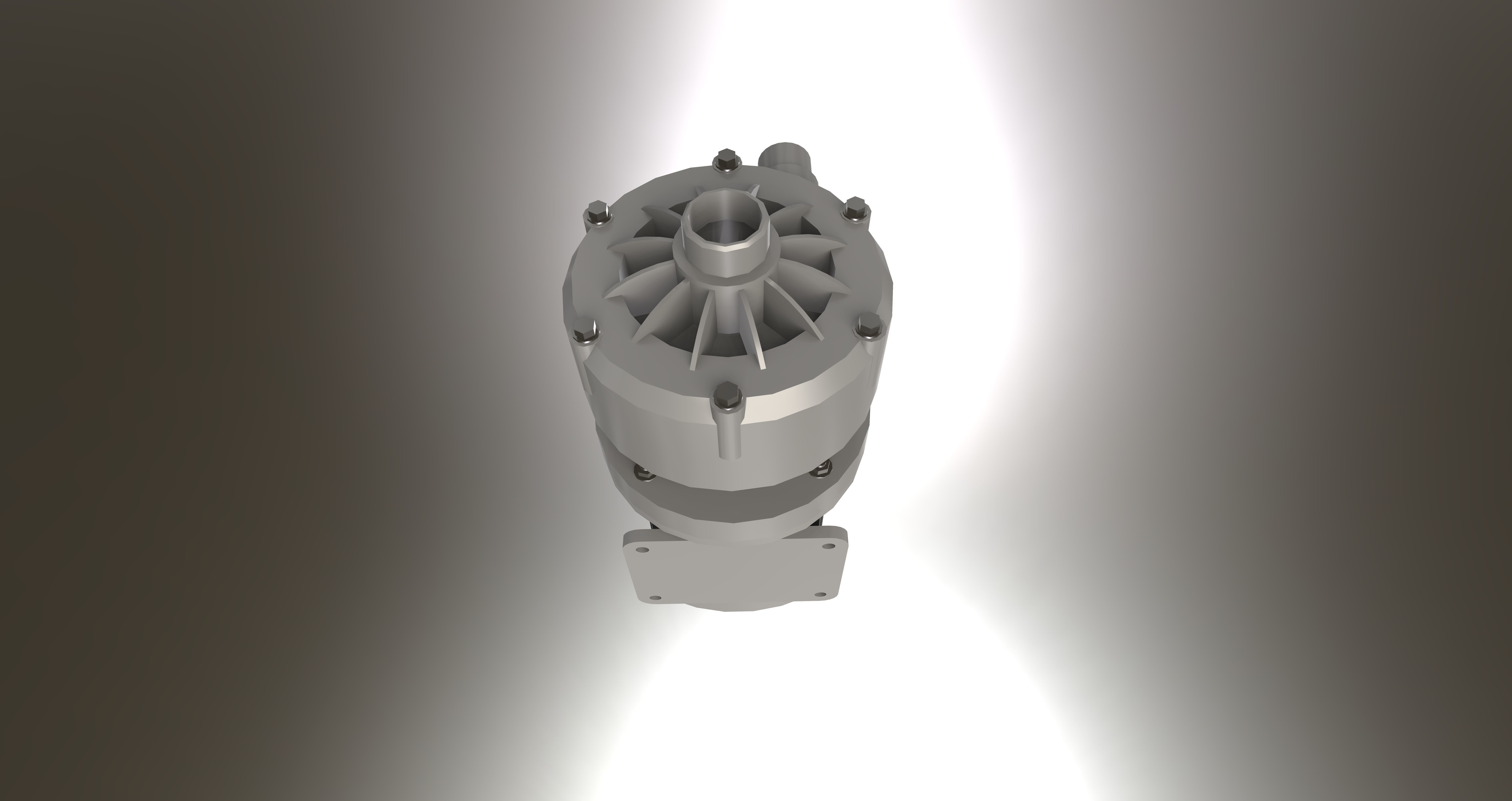 Horizontal Centrifugal Pump Free 3D model_3