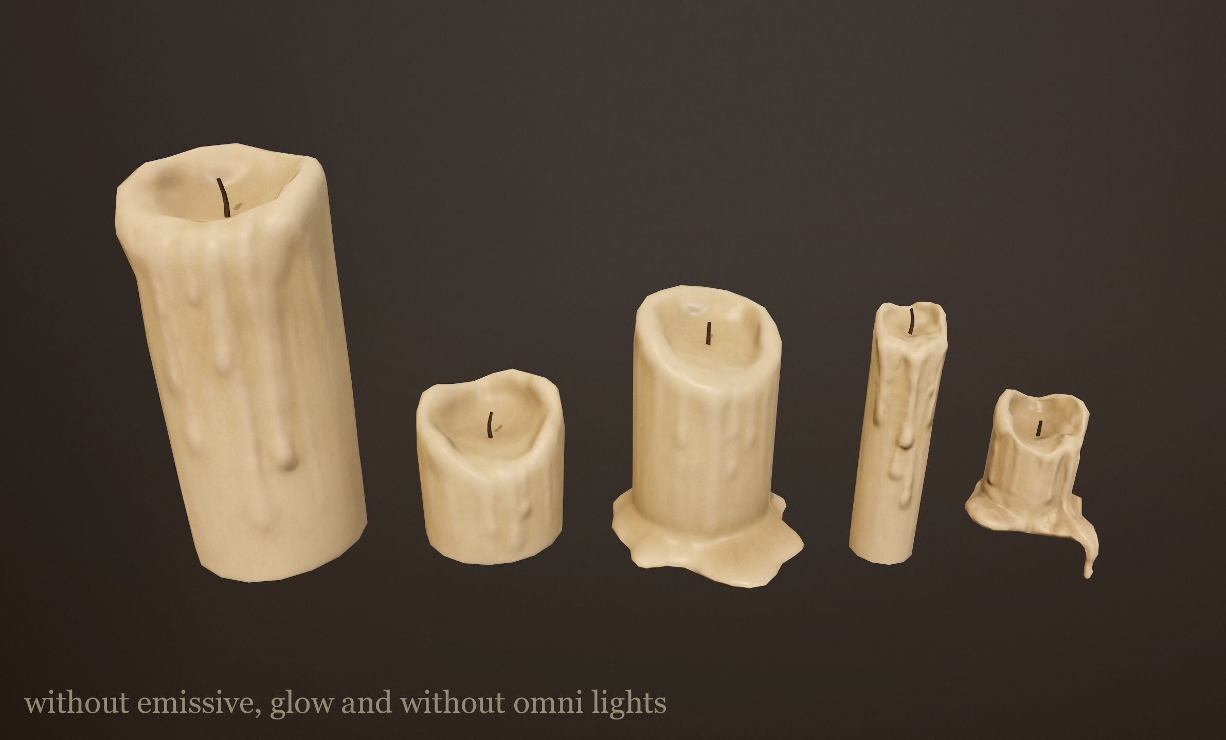 Candles Pack - PBR Game Ready Low-poly 3D model_8