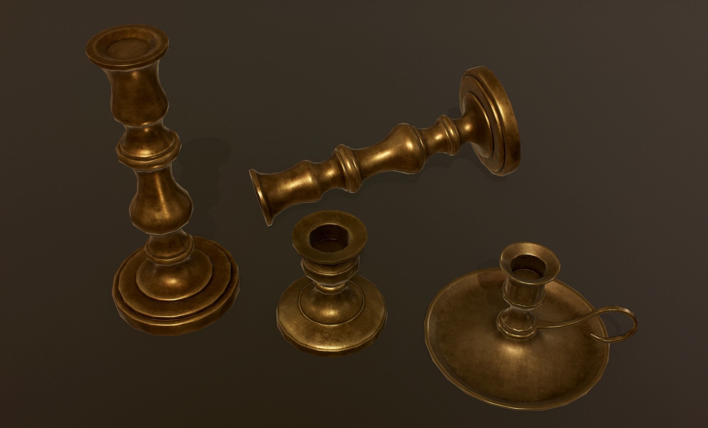 Candles Pack - PBR Game Ready Low-poly 3D model_5