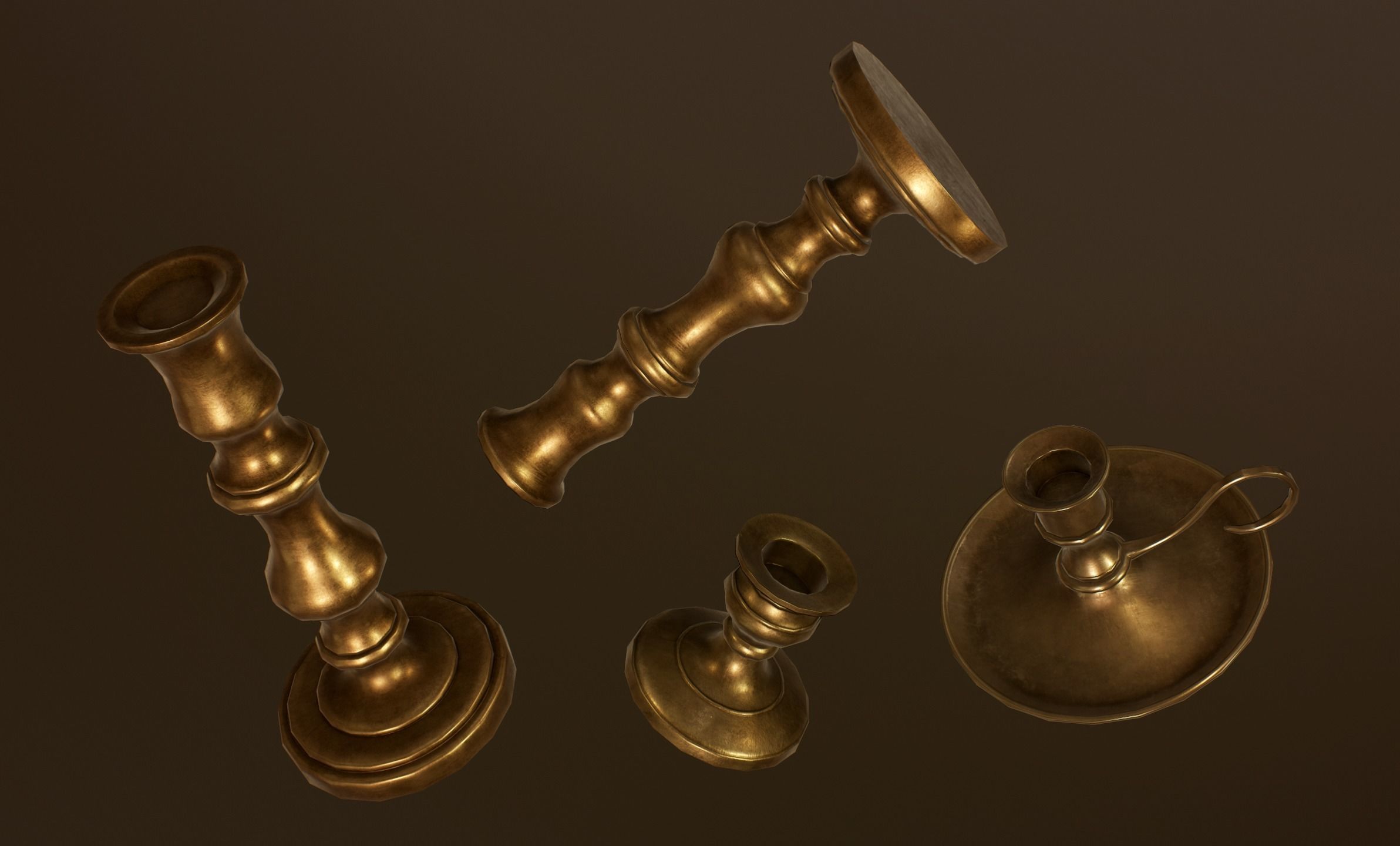 Candles Pack - PBR Game Ready Low-poly 3D model_4