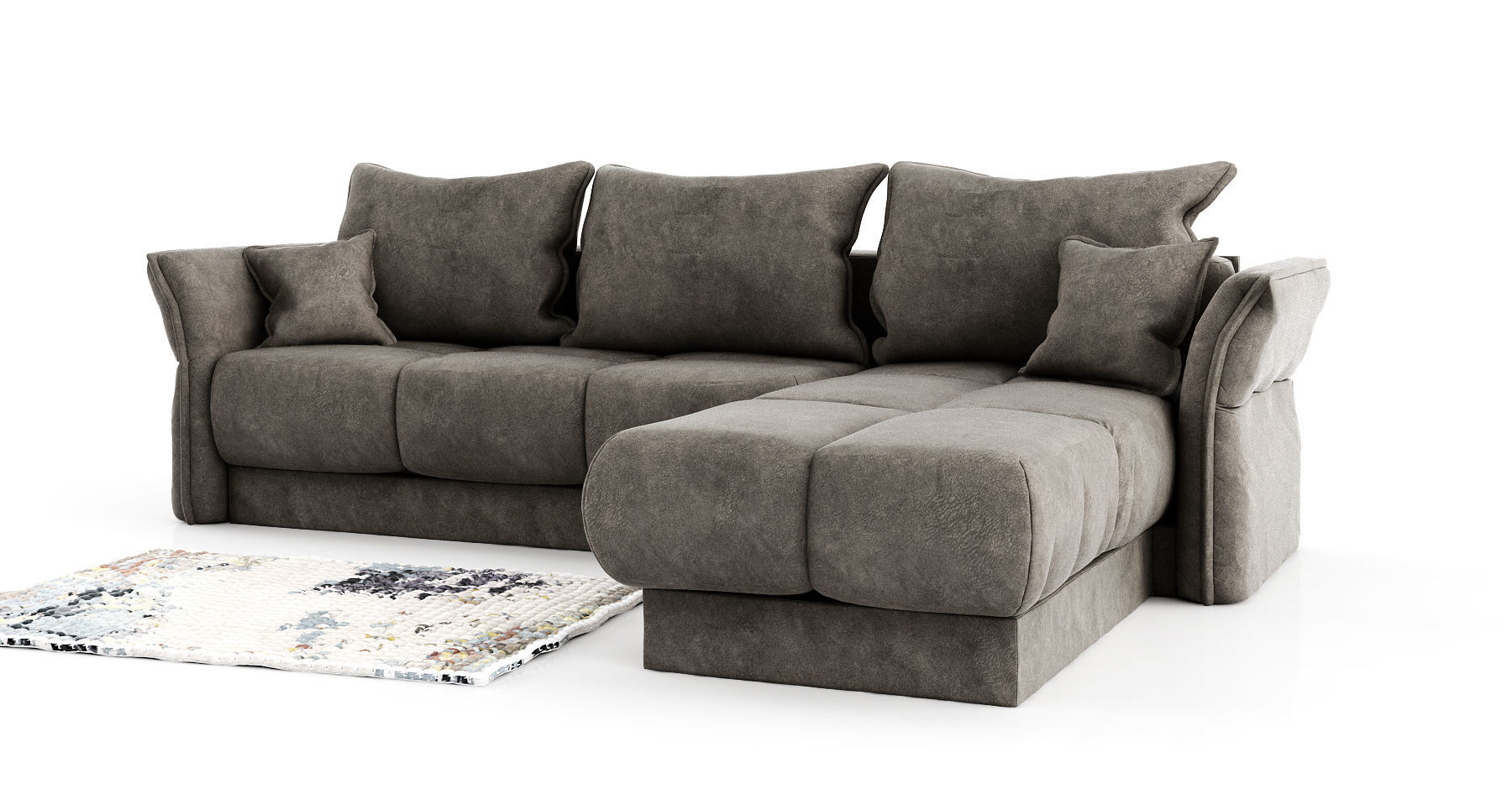 3D Sofa sectional bed 3D model_1