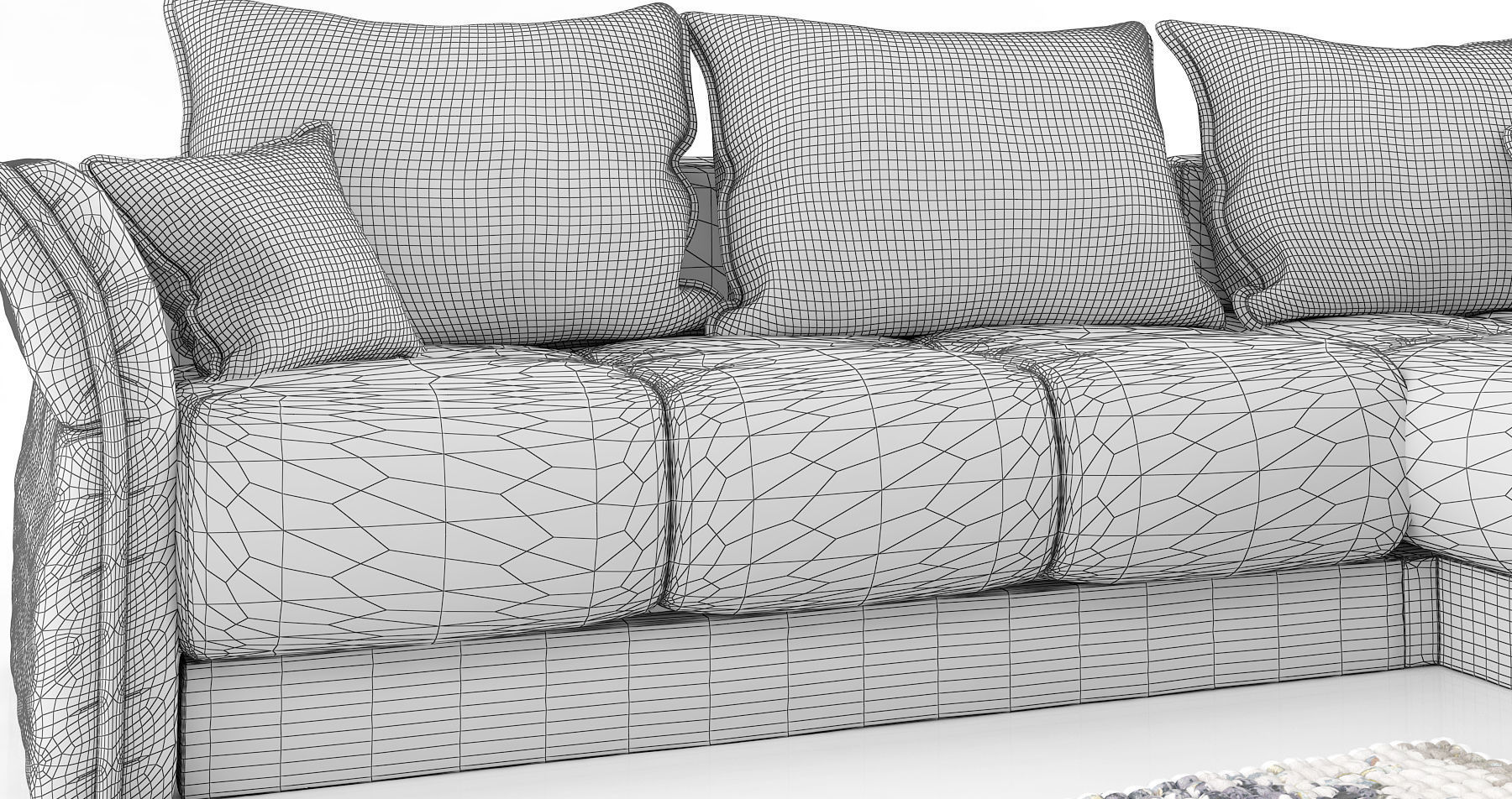 3D Sofa sectional bed 3D model_9