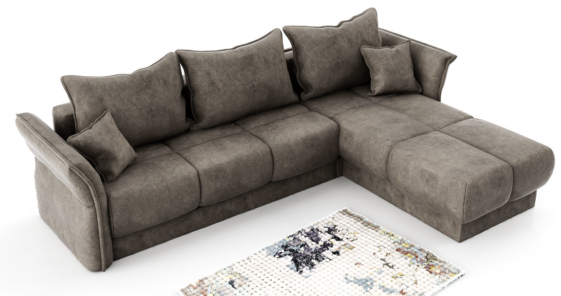 3D Sofa sectional bed 3D model_3