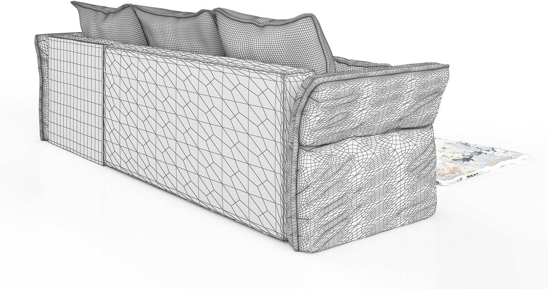 3D Sofa sectional bed 3D model_7