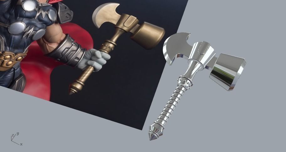 Classic StormBreaker Beta Ray Bill weapon from the comics 3D print model_4