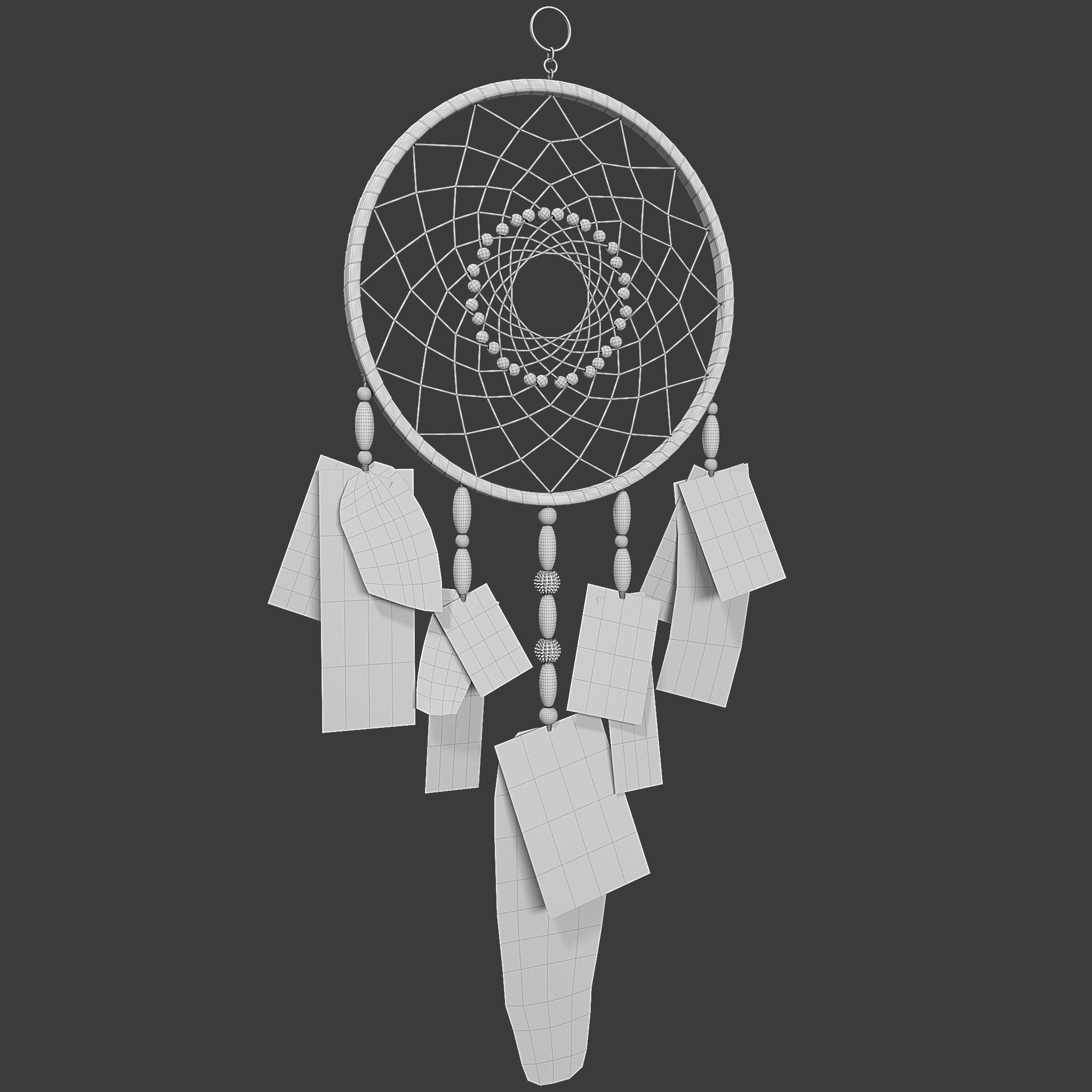 Dreamcatcher dream catcher hanging 3D model_4