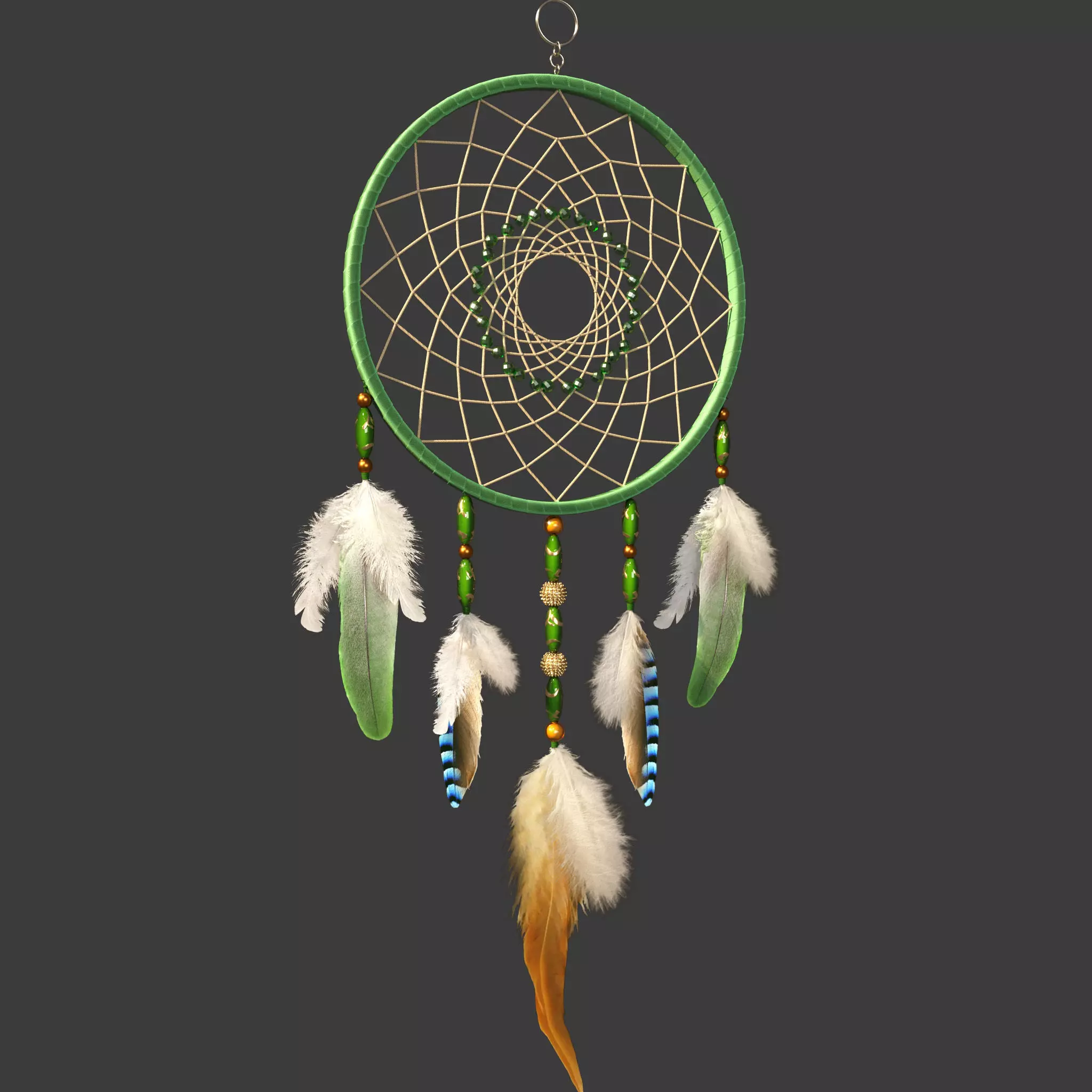 Dreamcatcher dream catcher hanging 3D model_0