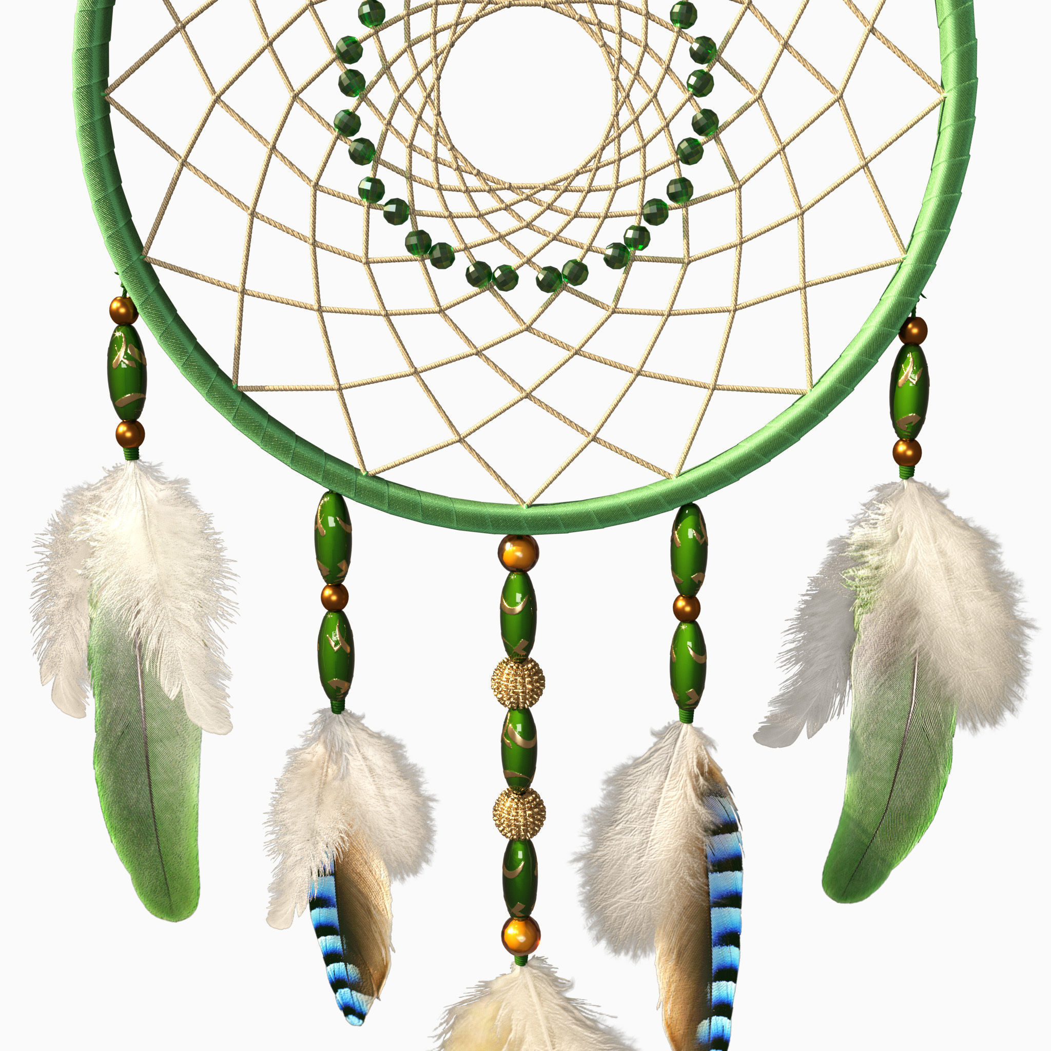 Dreamcatcher dream catcher hanging 3D model_1