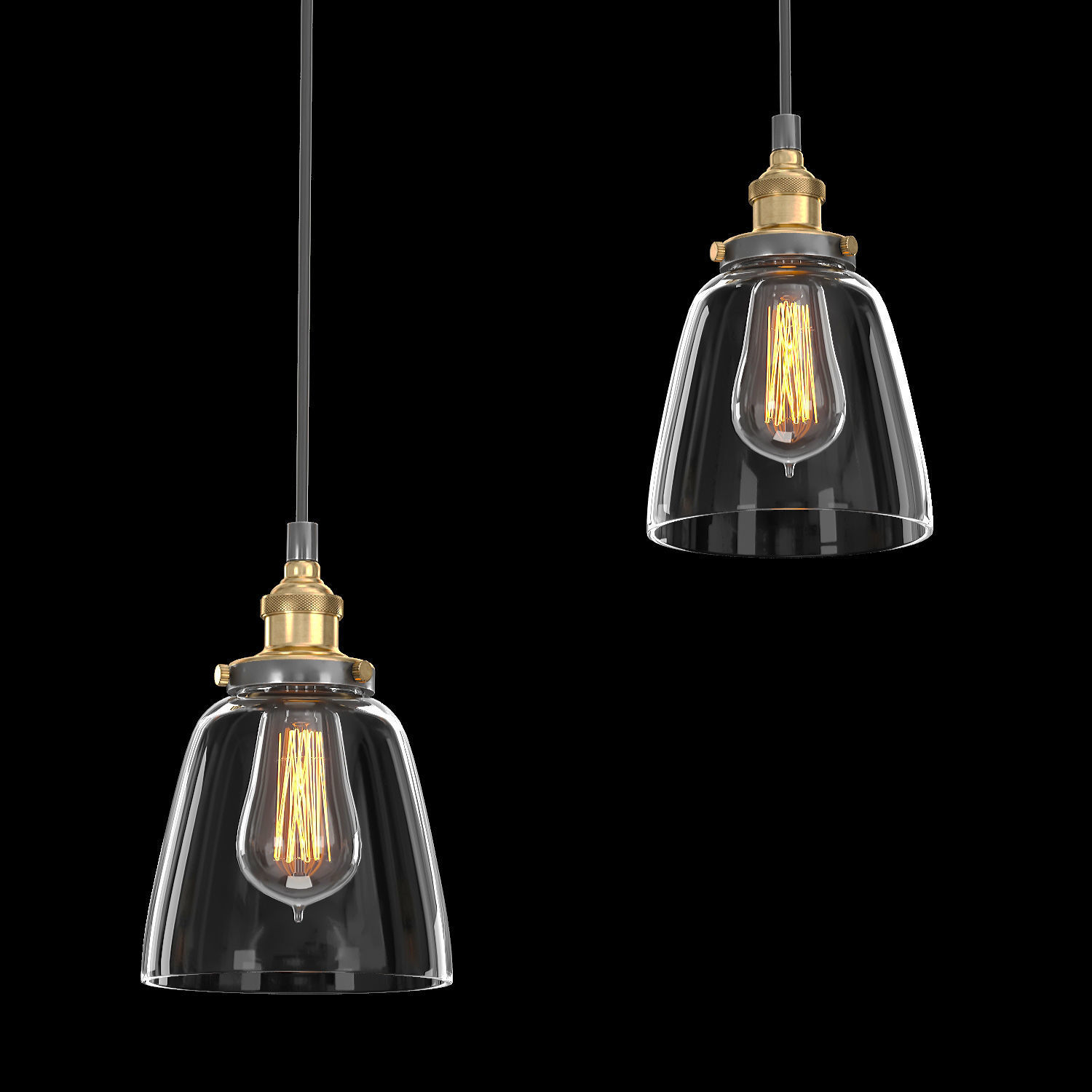 CLOCHE RECTANGULAR PENDANT 3D model_4