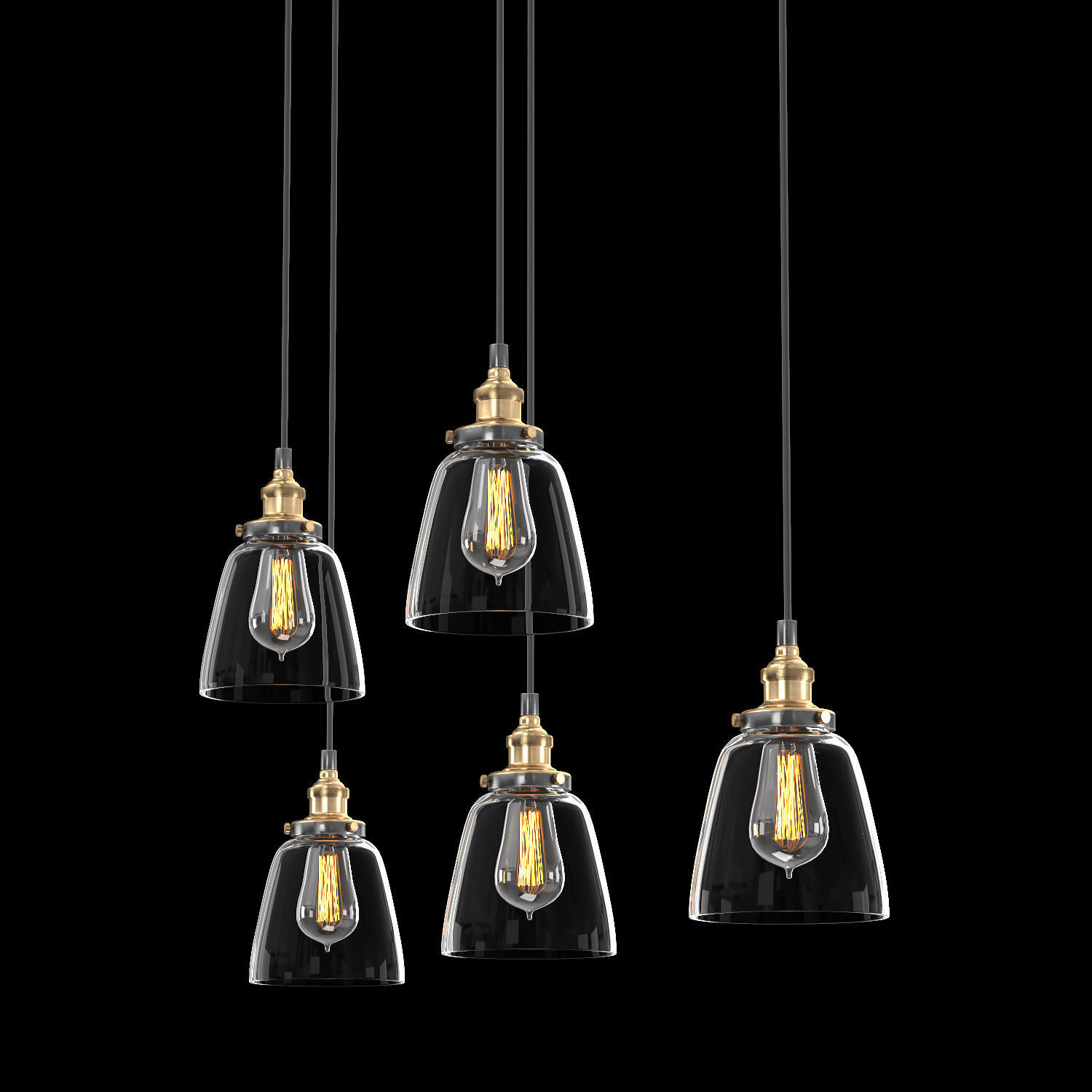 CLOCHE RECTANGULAR PENDANT 3D model_1