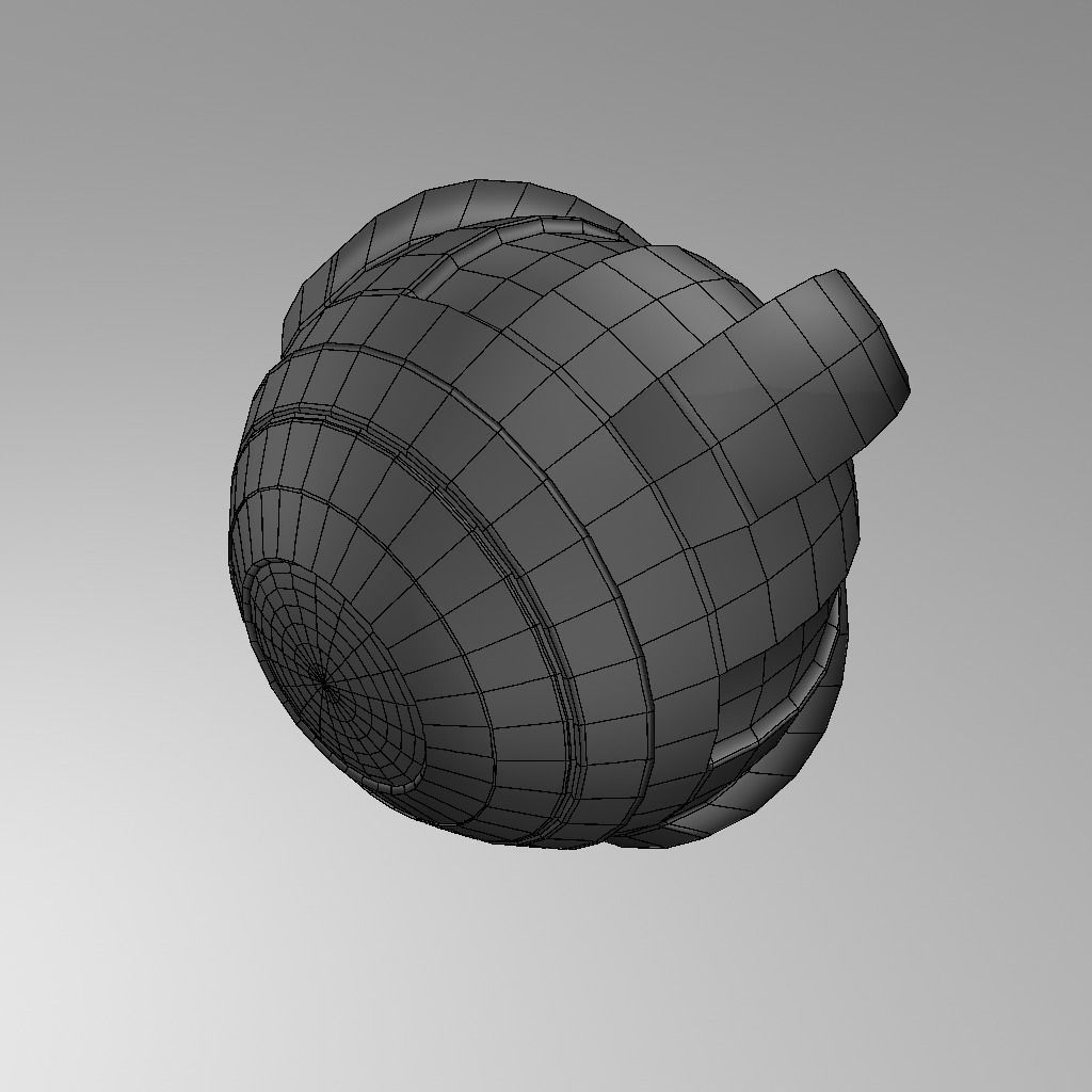 Sci fi Spy Drone 3D model_6