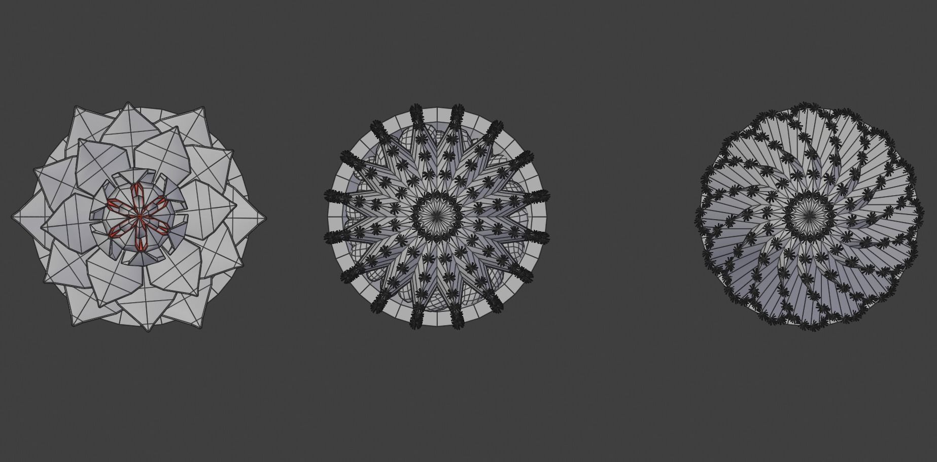 Succulent Potplants 3D model_4