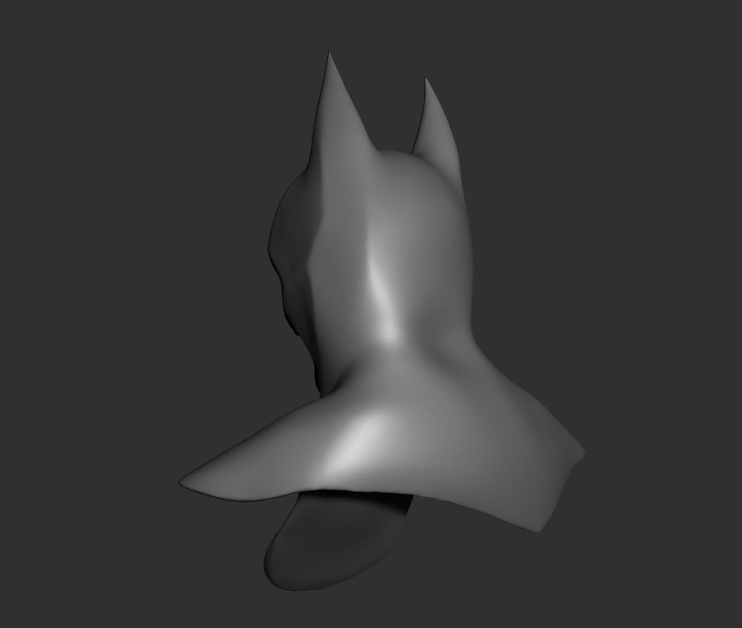 Batman cowl 3D print model_10
