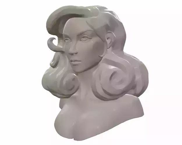 Watertight printable female bust sculpt 3D model