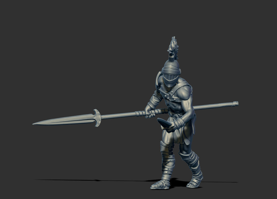 Gladiator bundle - 4 miniatures 35 mm scale  3D print model_1