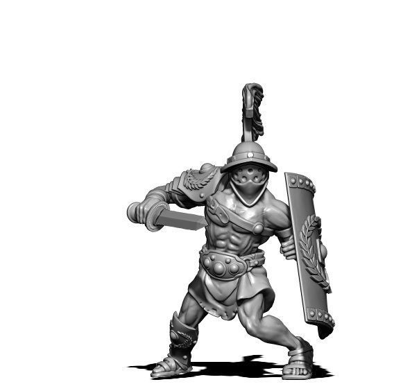 Gladiator bundle - 4 miniatures 35 mm scale  3D print model_17
