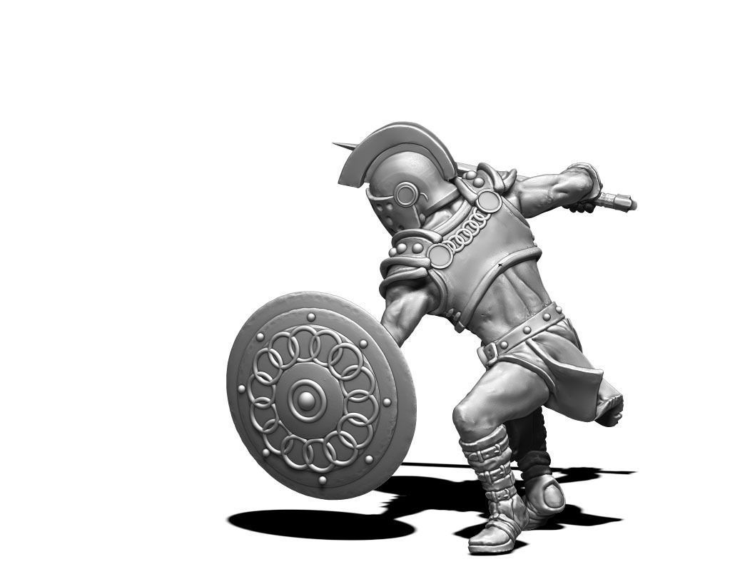 Gladiator bundle - 4 miniatures 35 mm scale  3D print model_10