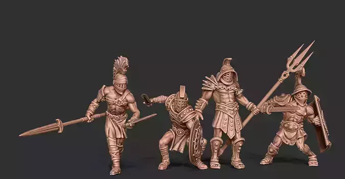 Gladiator bundle - 4 miniatures 35 mm scale 