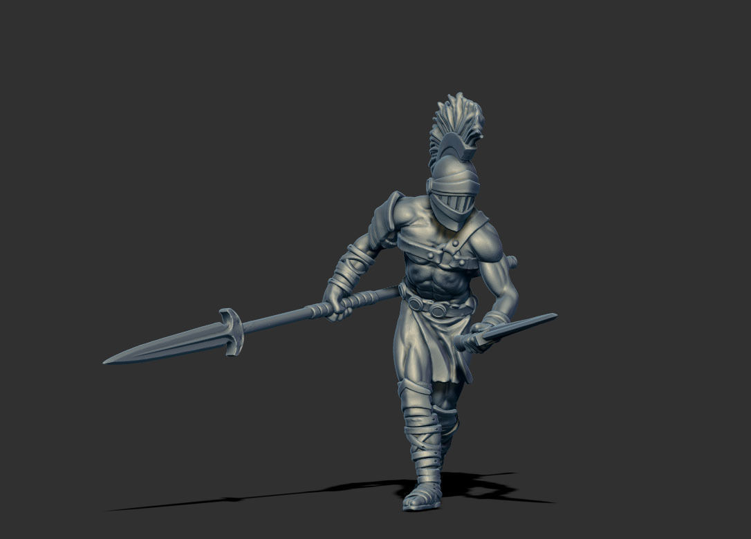 Gladiator bundle - 4 miniatures 35 mm scale  3D print model_2