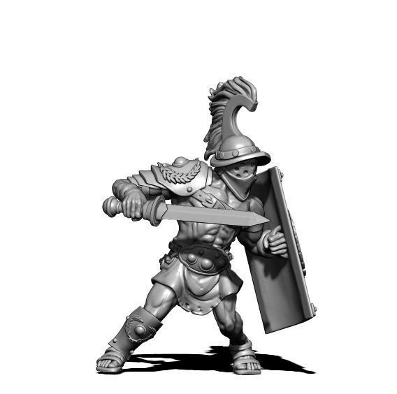 Gladiator bundle - 4 miniatures 35 mm scale  3D print model_19