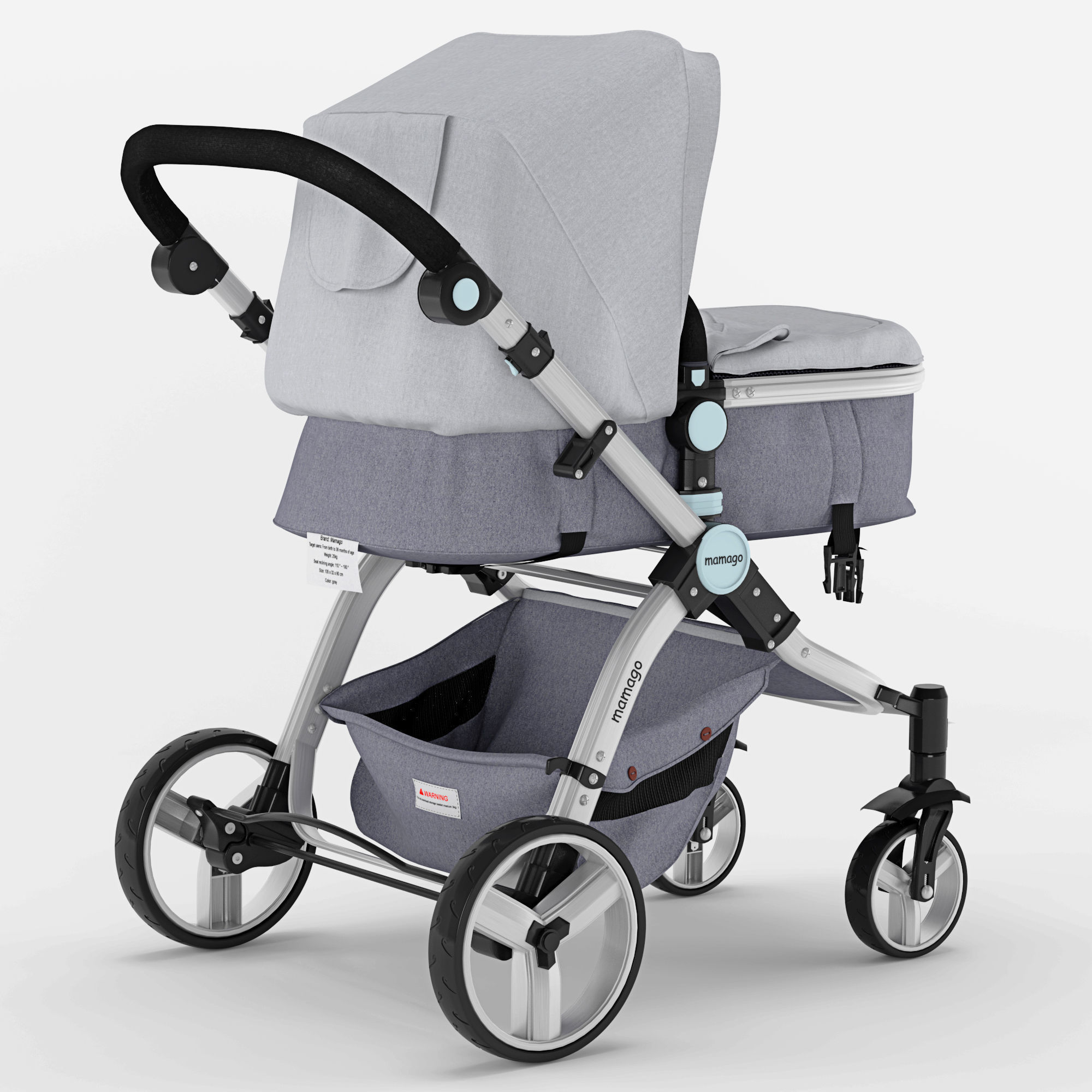 Mamago Platinum Baby Strollers 3D model_1