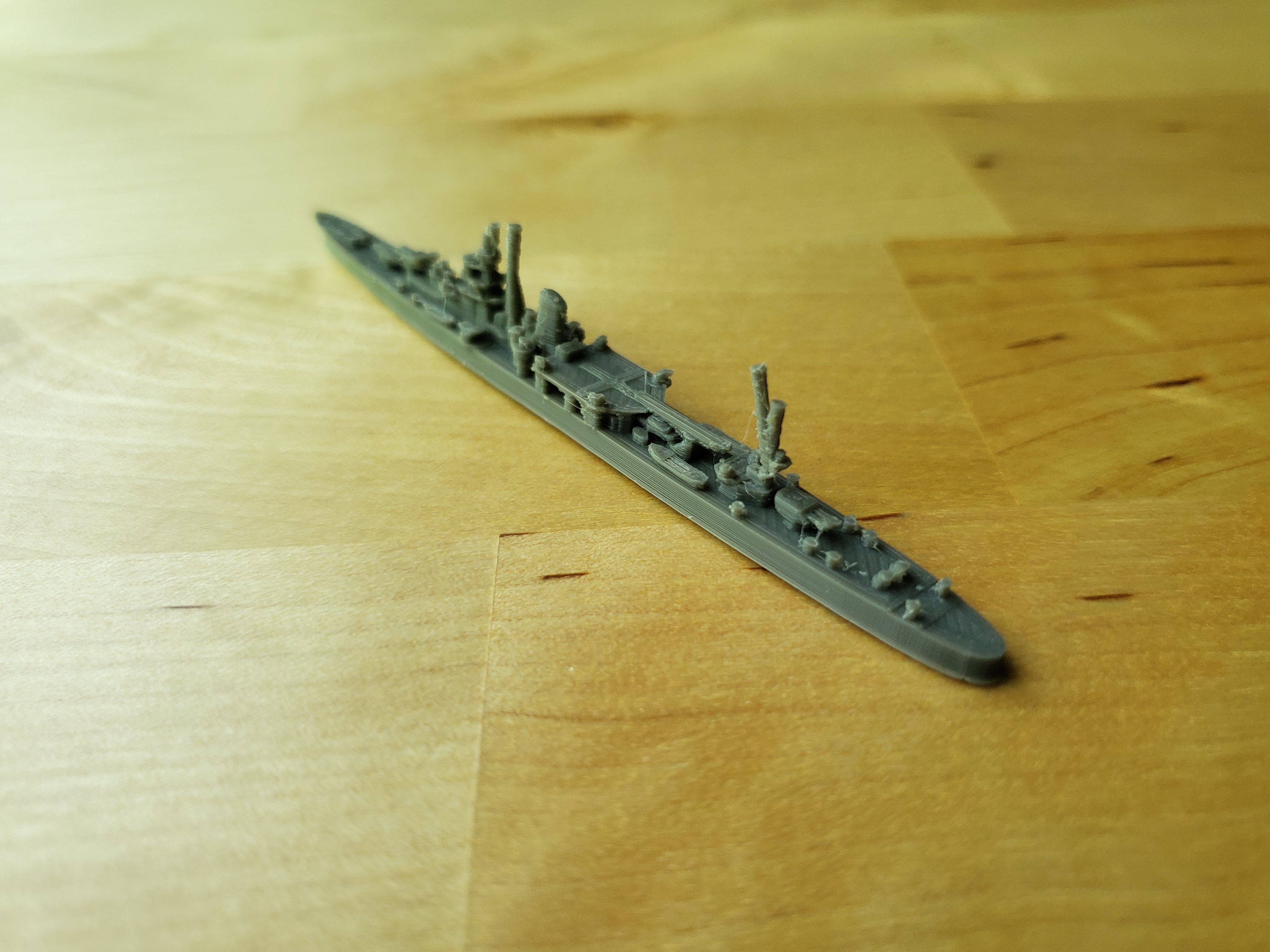Japanese Agano Class Cruiser Warship 3D print model_4