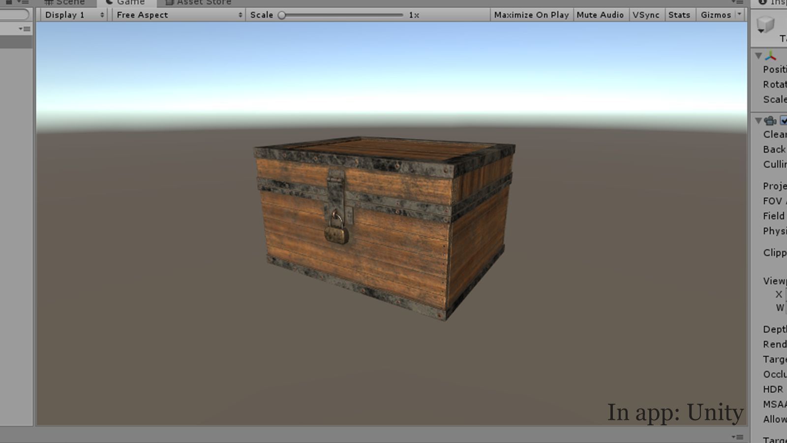 Wooden Chest Low-poly 3D model_10