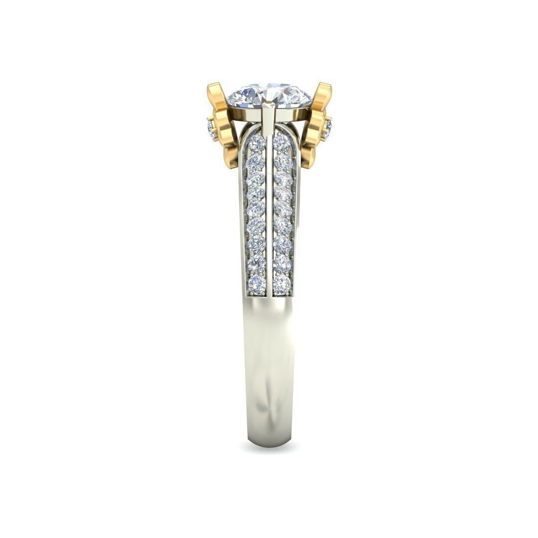 Women solitaire ring 3dm stl render detail 3D print model 3D print model_3