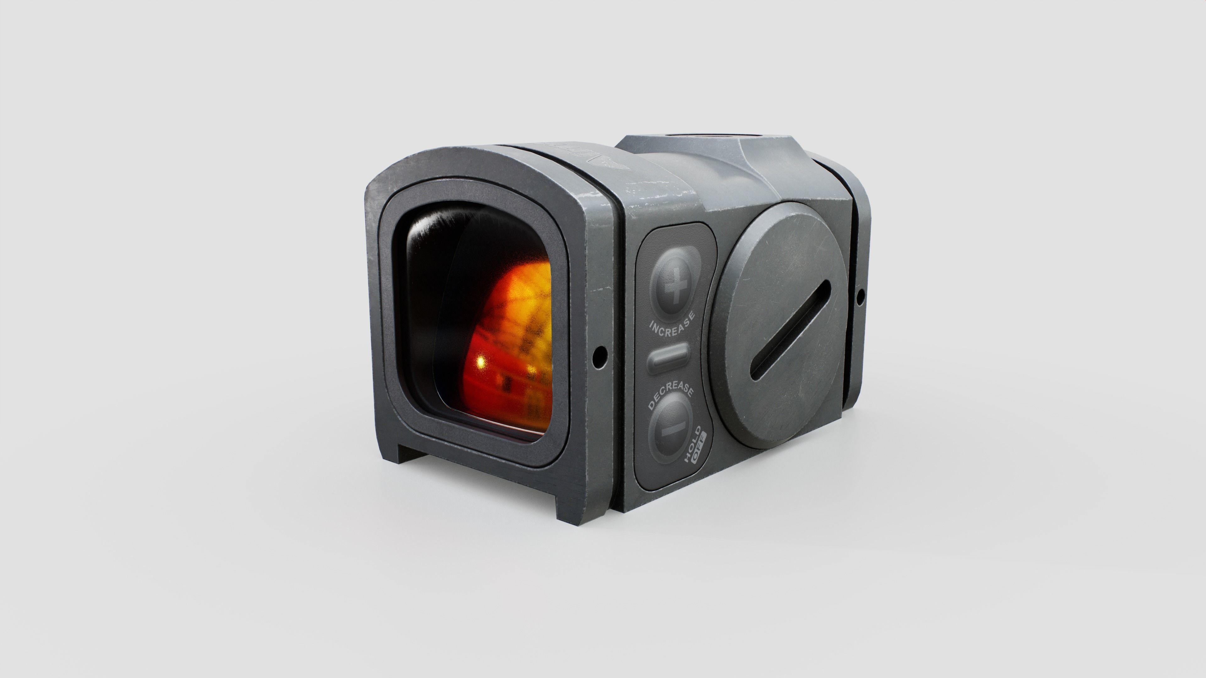 Aimpoint ACRO P2 Advanced Compact Reflex Optic Low-poly 3D model_3
