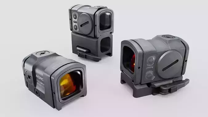 Aimpoint ACRO P2 Advanced Compact Reflex Optic Low-poly 3D model